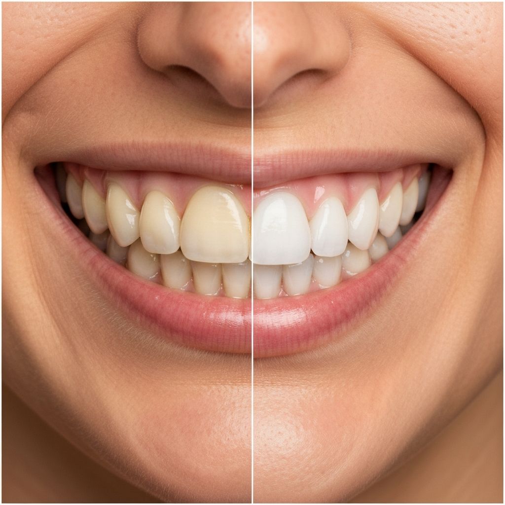 Antes — Clareamento + Resina